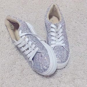 Betsy Johnson Sequin Platform Shoes